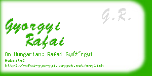 gyorgyi rafai business card